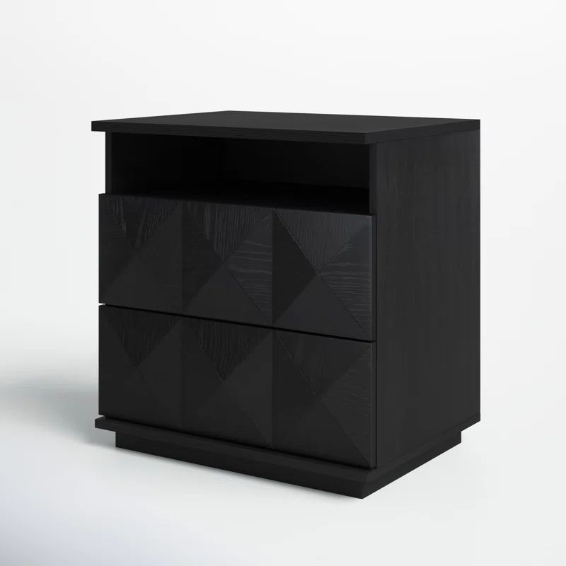 Dax 2 - Drawer Nightstand in Black | Wayfair Professional