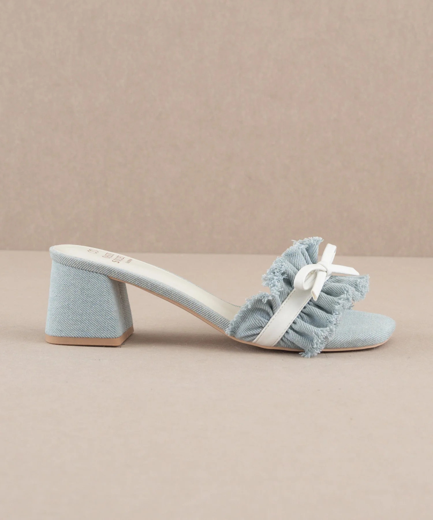 The Julissa | Denim Romantic Low Heel Sandal - ETA 5/13 - 5/17 | Oasis Society