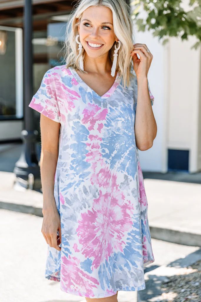 See Ya Later Blue Tie Dye Dress | The Mint Julep Boutique
