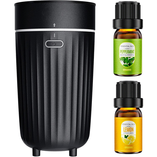PUURVSAS Car Essential Oil Diffuser, USB Car Diffuser with 2pcs Essential Oils - Walmart.com | Walmart (US)