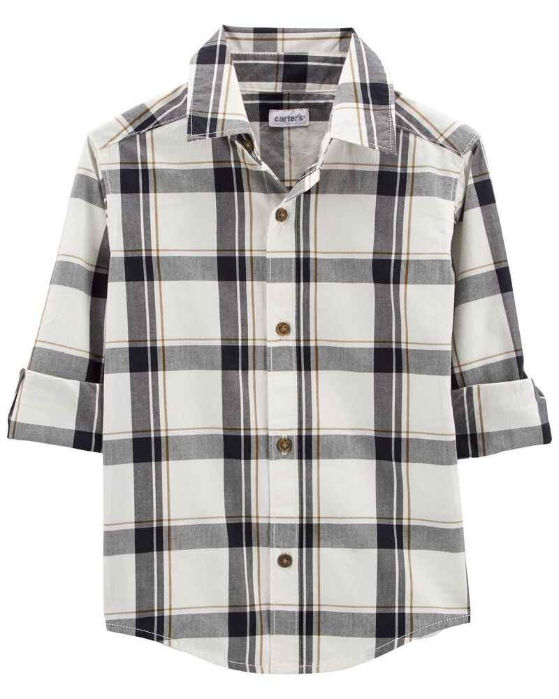 Plaid Button-Front Shirt | Carter's