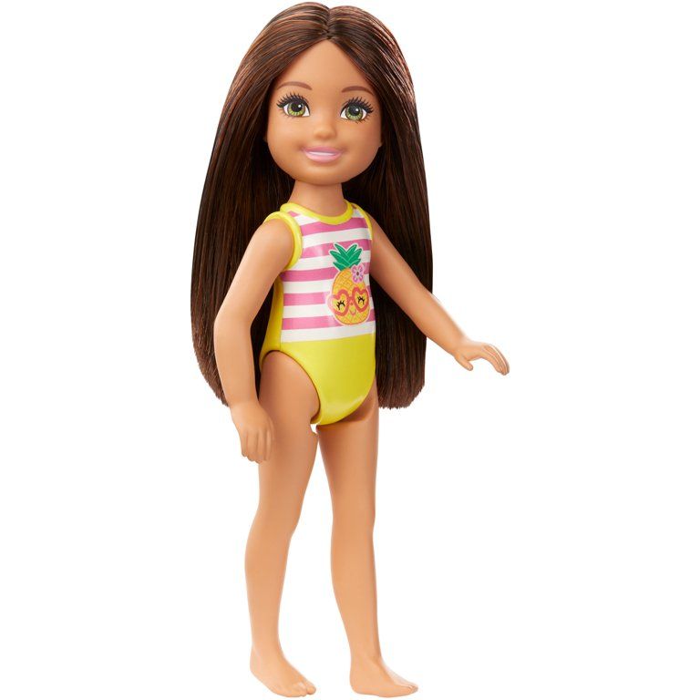 Barbie Club Chelsea 6-inch Beach Doll, Brunette Hair | Walmart (US)