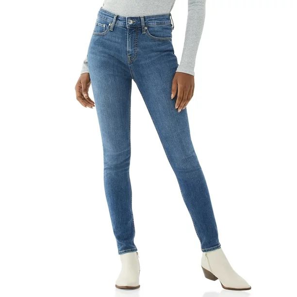 Free Assembly Women's High Rise Skinny Jeans - Walmart.com | Walmart (US)