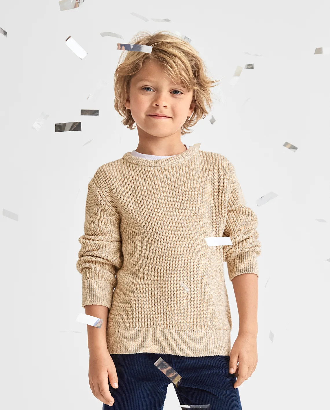 Baby And Toddler Boys Shaker Stitch Sweater - cream | The Children's Place