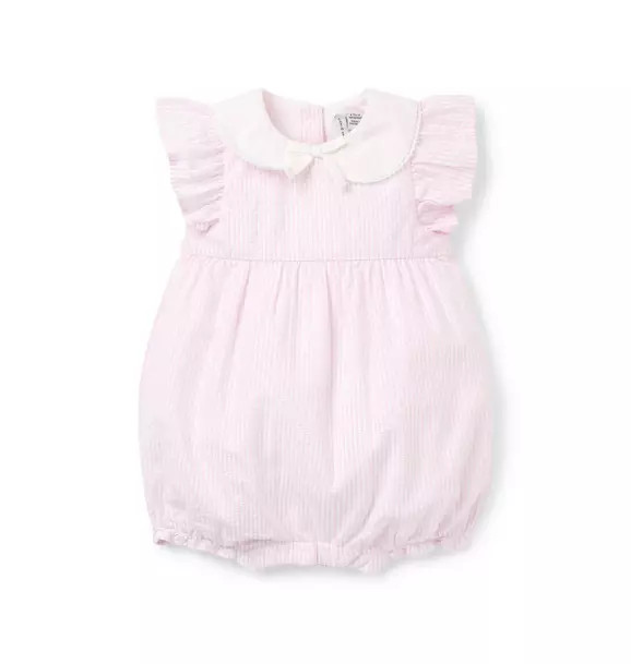 Baby Striped Seersucker Collared Romper | Janie and Jack