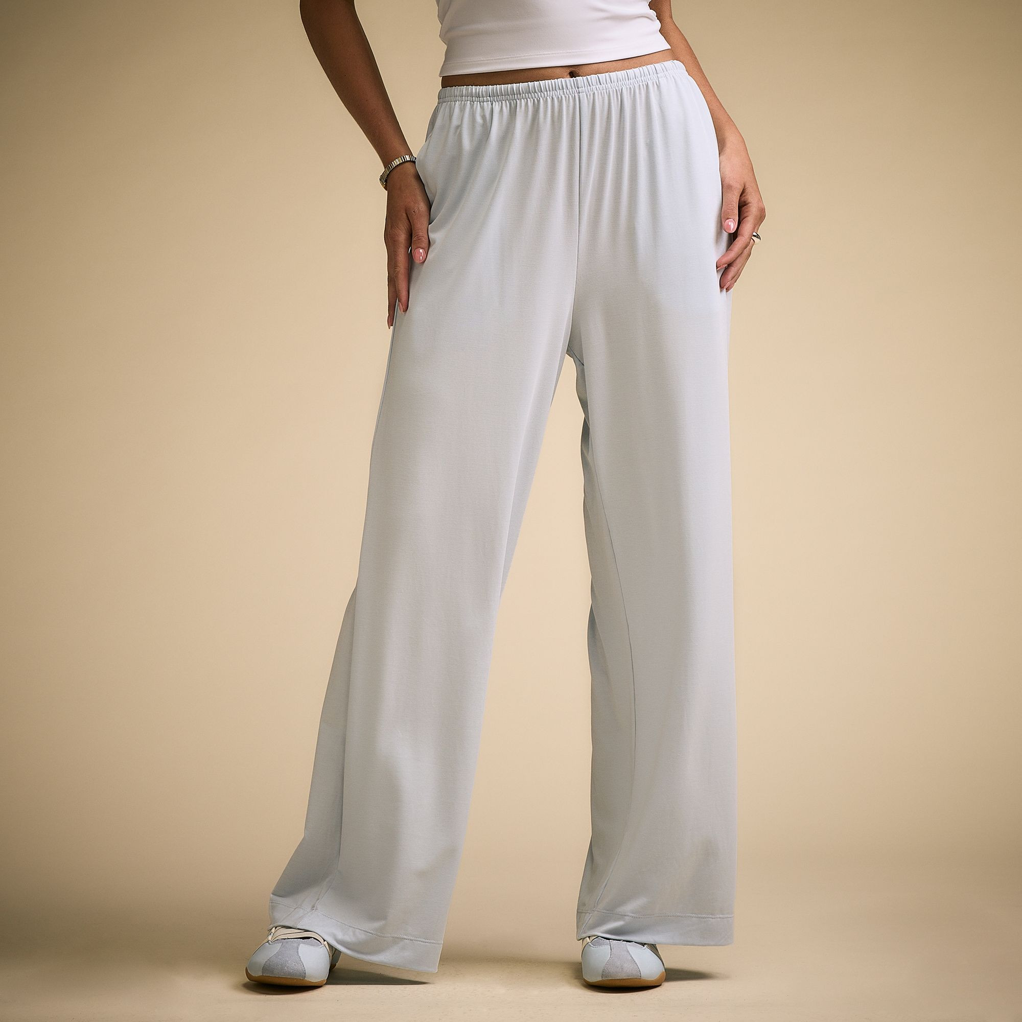 CALIA Women's Sandwash Jersey Wide Leg Pant, XS, Light Heather Grey | DICK'S Sporting Goods