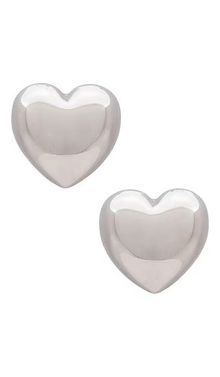 Bubble Heart Earring in Silver | Revolve Clothing (Global)