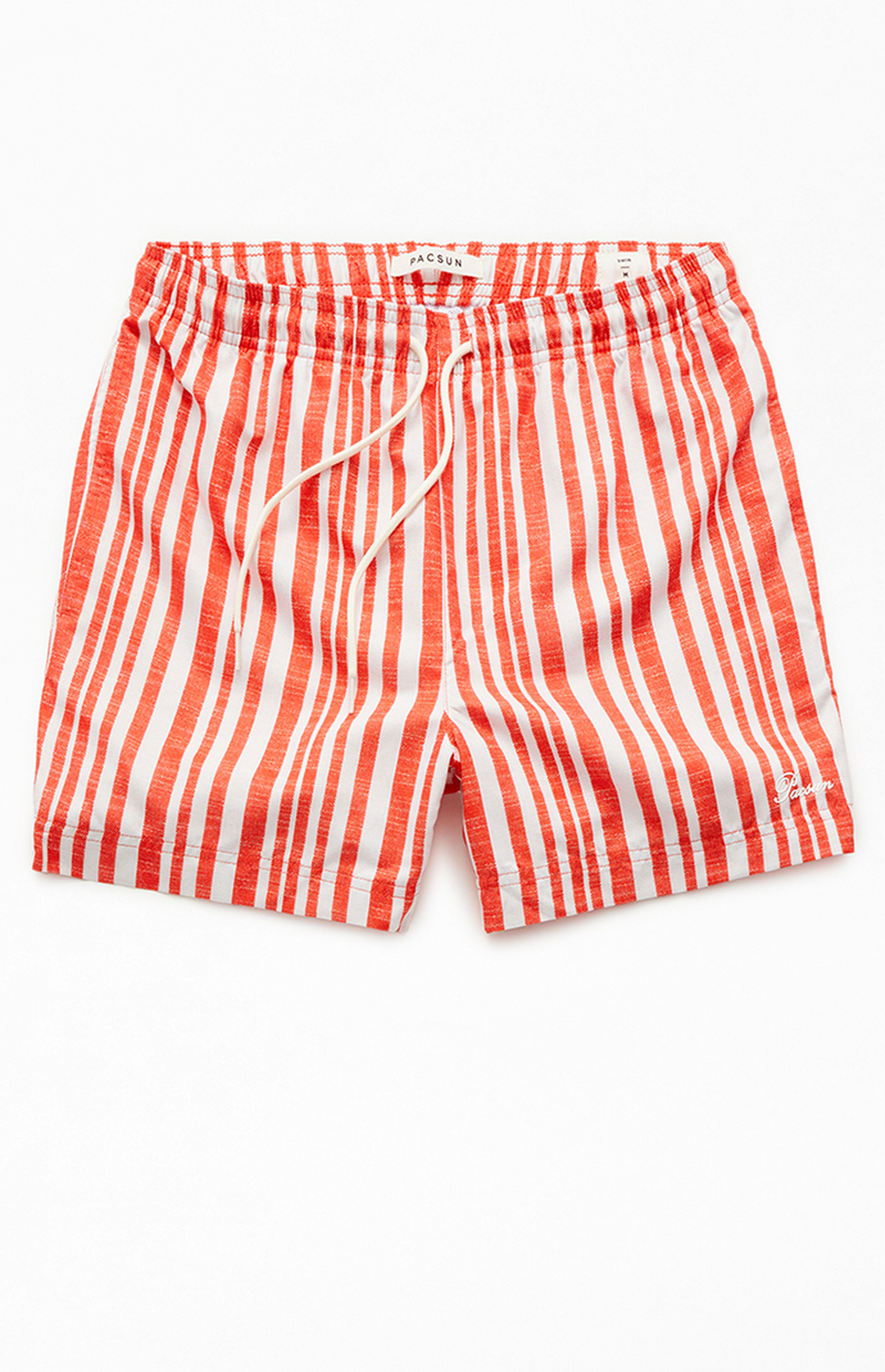 PacSun Rosey Striped 4.5" Swim Trunks | PacSun