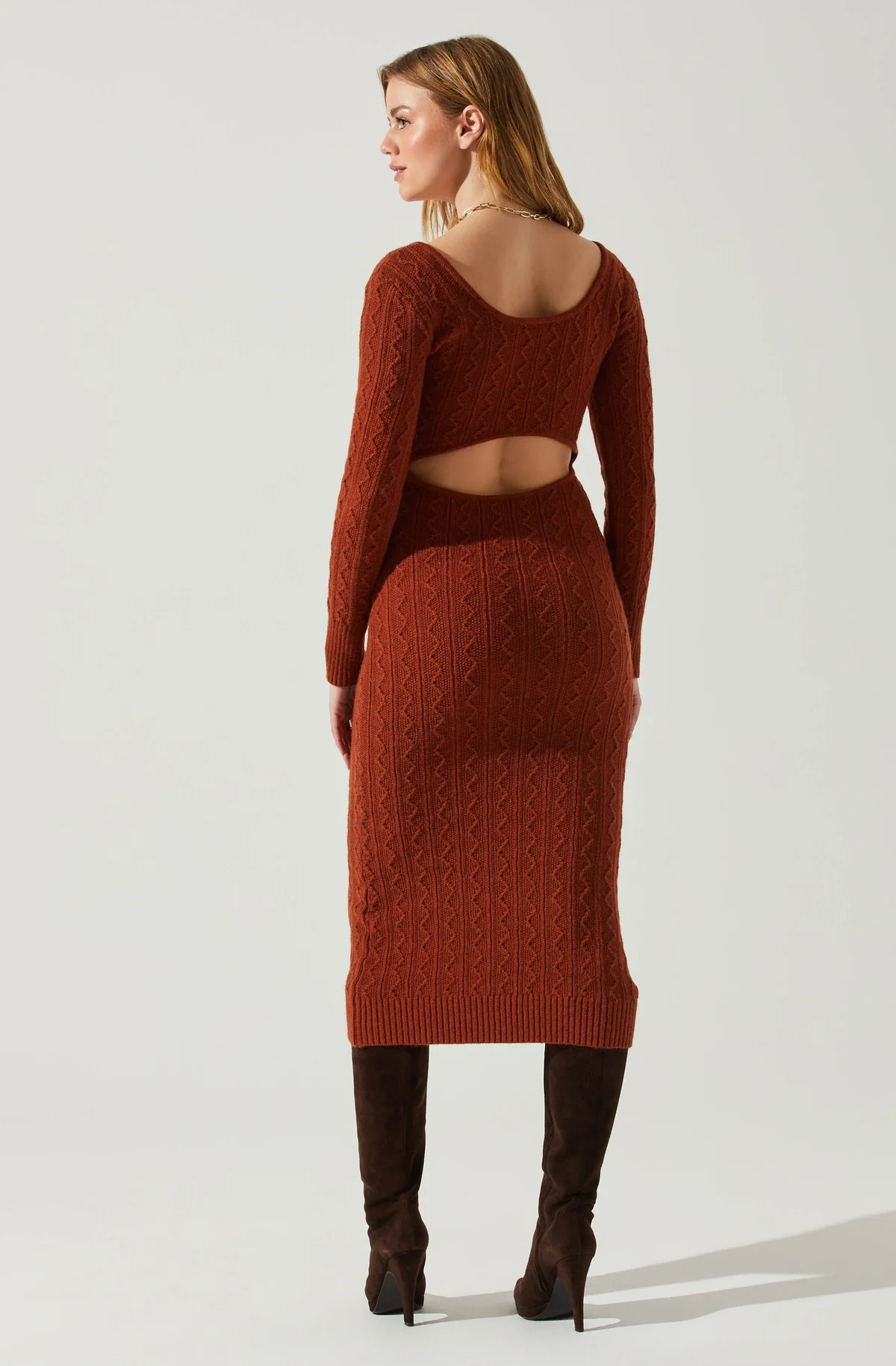 Regina Cutout Midi Sweater Dress | ASTR The Label (US)