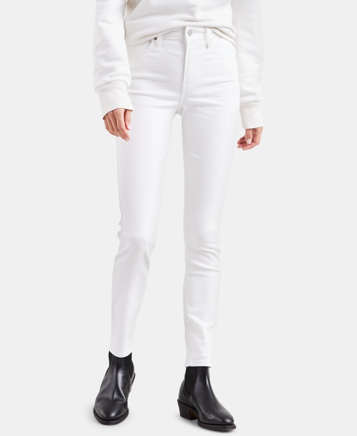 Levi's Women's 721 High-Rise Stretch Skinny Jeans - Soft Clean White | Macy's
