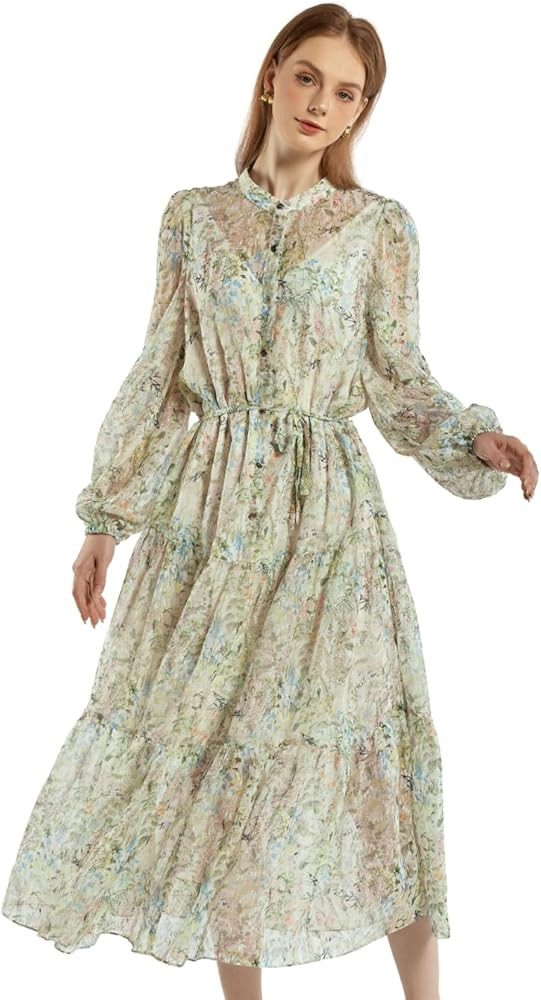 SIXDO Voile Flared Dress for Women, Casual Style and Elegant Statement for Seasonal Gatherings | Amazon (US)