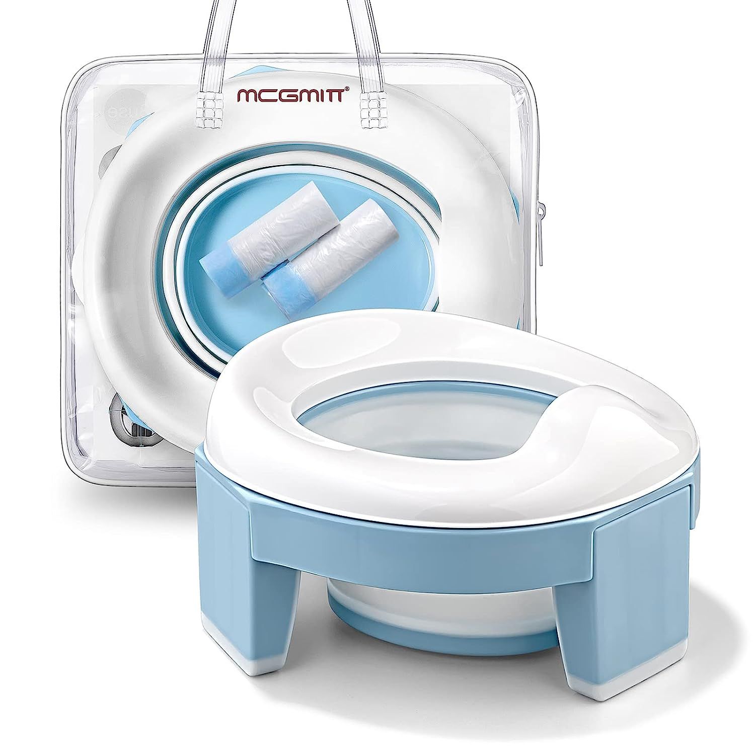 MCGMITT Potty Training Toilet Seat for Toddlers Boys Girls, Portable Baby Toilet Folding Kids Pot... | Amazon (US)