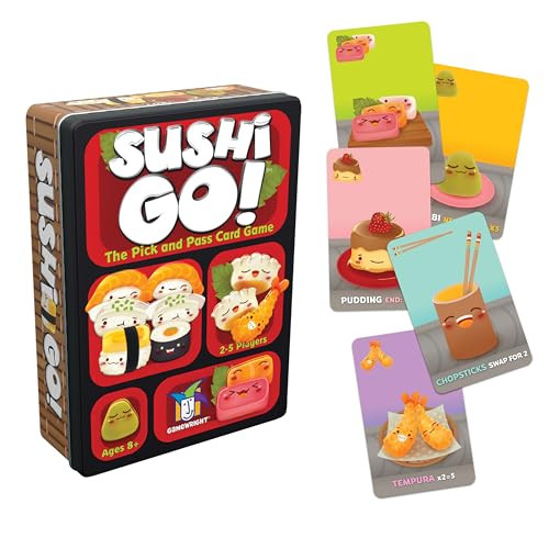 Gamewright Sushi Go Card Game, 2 to 5 Players, 15 Minute Playtime, Ages 8+ | Amazon (US)
