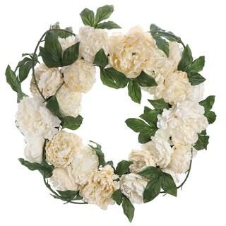 22" White & Cream Peony Wreath By Ashland® | Michaels® | Michaels Stores