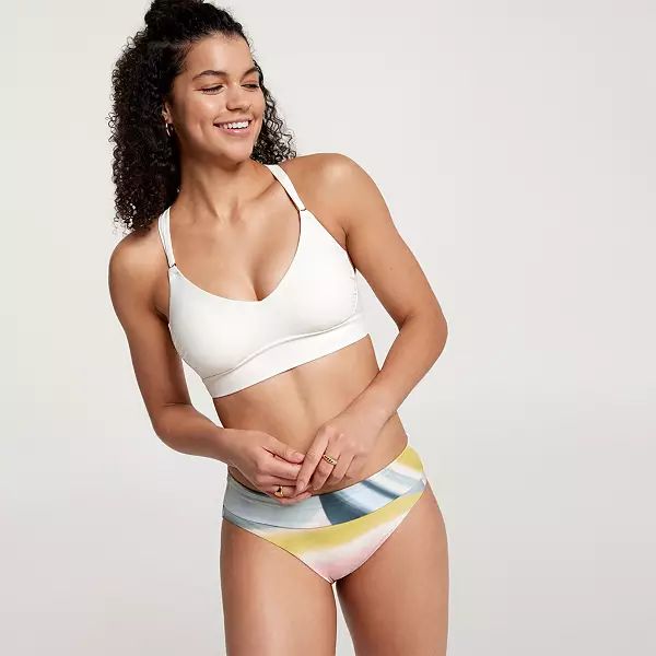 CALIA Women's Strappy Back Ruched Medium Support Bikini Swim Top | Dick's Sporting Goods | Dick's Sporting Goods