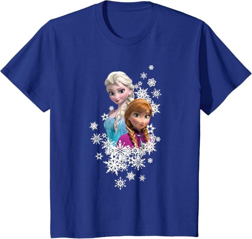 Disney Frozen Anna and Elsa Snowflakes T-Shirt | Amazon (US)