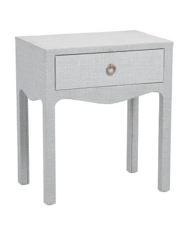 23X26 Linen Wrapped Swoop Large Side Table | TJ Maxx