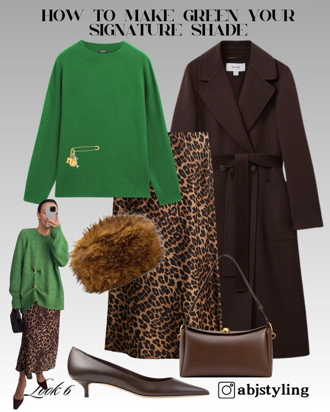 A chic statement look mixing print and colour the elevated way.
Styling Tip: Use brown outerwear to ground any vibrant green piece effortlessly.

#LTKstyletip #LTKxHarveyNichols #LTKuk