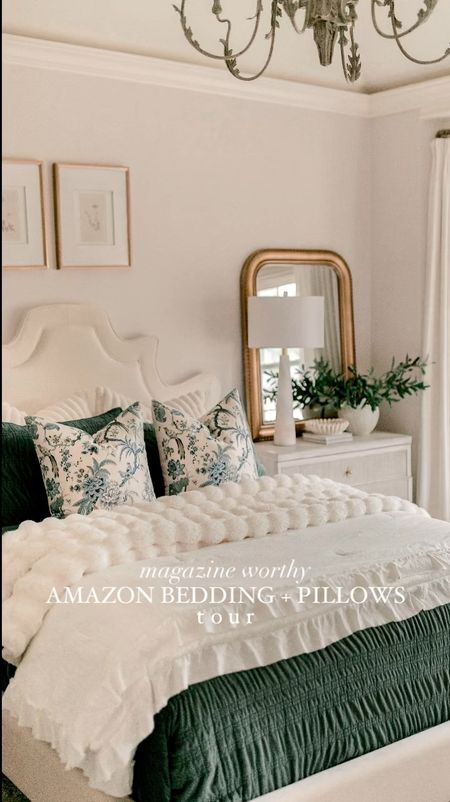 How to make your bed look like a magazine, using all Amazon bedding! 

Bedding Recipe:
🔹Velvet Quilt + Shams: color “Stormy Blue”
🔹 Ruffle Comforter: color “White”
🔹Two 26x26  Faux Fur Euro Shams: color “cream white”
🔹Two 22x22 Floral Shams 
🔹 One faux fur throw 

#Fountitonamazon #homedecor #homeinspo #interiordesign #amazonhome #ltkhome #ltkunder100 #homedesign 

#LTKFindsUnder50 #LTKFindsUnder100 #LTKHome
