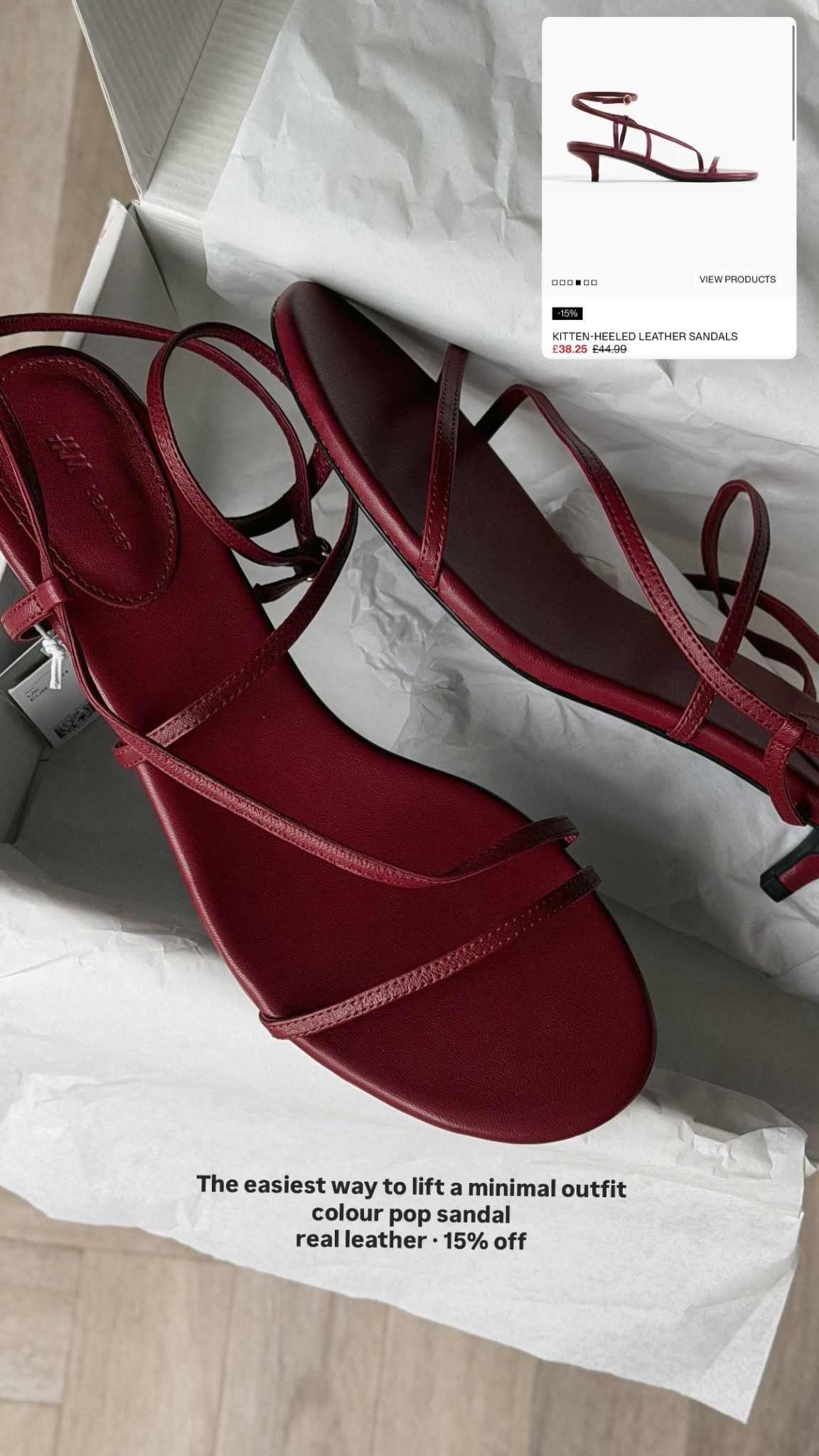H&M sale - kitten heel sandals - burgundy sandals - red sandals - 2026 fashion trends - colour pop for minimal outfits - strappy sandals #hm #ltkuk

#LTKspring #LTKshoes #LTKunboxing