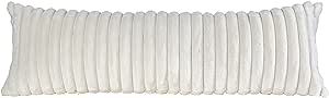 PANOD Super Soft Faux Fur Full Body Pillow Covers 21 X 54,Luxury Plush Coarse Stripes Decorative ... | Amazon (US)