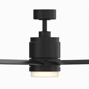 Fanimation Studio Collection Blitz 56-in Black Integrated LED Indoor/Outdoor Ceiling Fan with Lig... | Lowe's