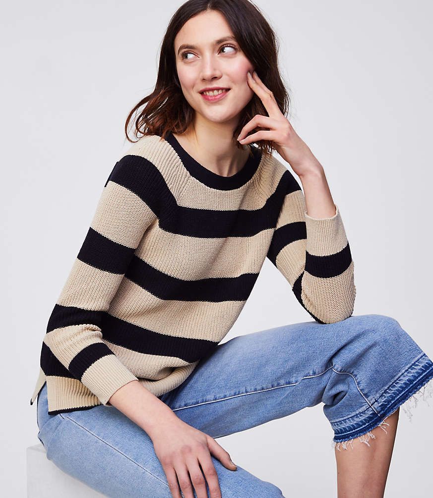 Striped Boatneck Sweater | LOFT