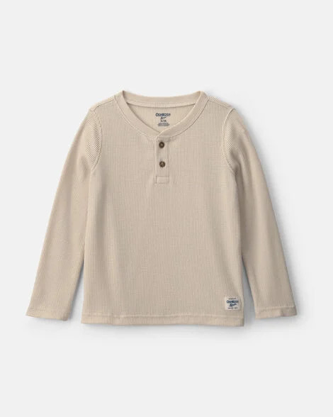 Toddler Boy Thermal Long-Sleeve Henley T-Shirt - Tan - OshKosh B'gosh | Carter's | Carter's Inc