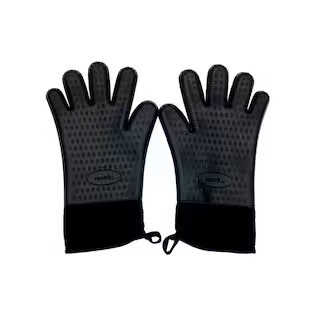 Grilling Gloves in Black Silicone | The Home Depot