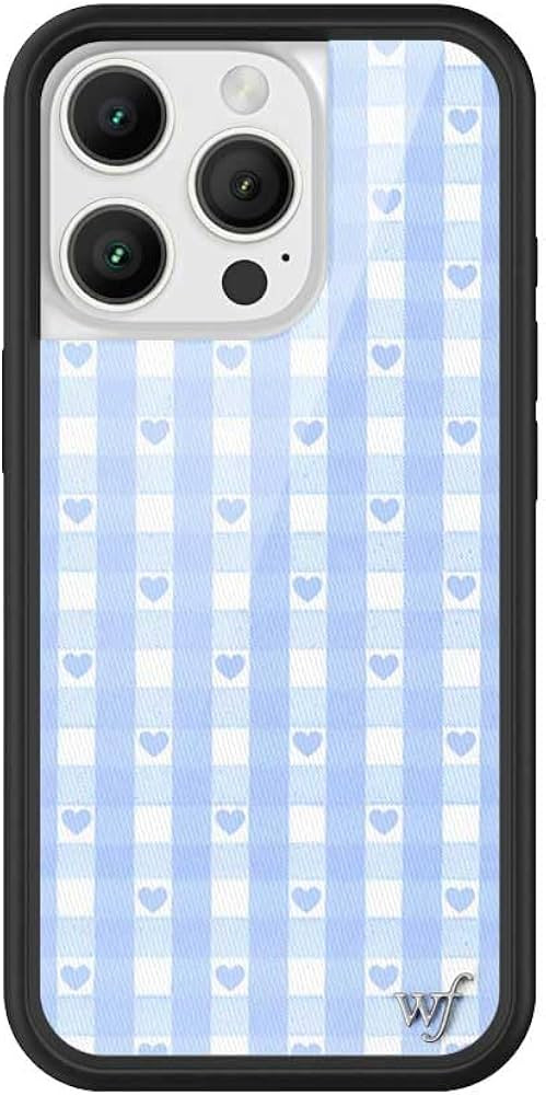 Wildflower Cases - Blue Gingham Hearts, Compatible with Apple iPhone 16 Pro | Plaid, Checkered, U... | Amazon (US)