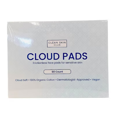 Clean Skin Club Cloud Face Pads For Sensitive Skin - 60 Count - The Softest Way to the Cleanest Skin | Target