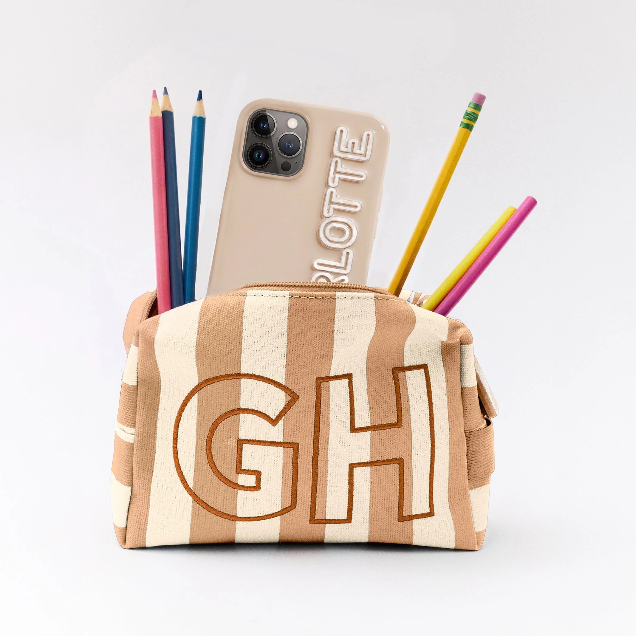 Striped Take It Away Custom Storage Pouch - Custom Dune | BaubleBar