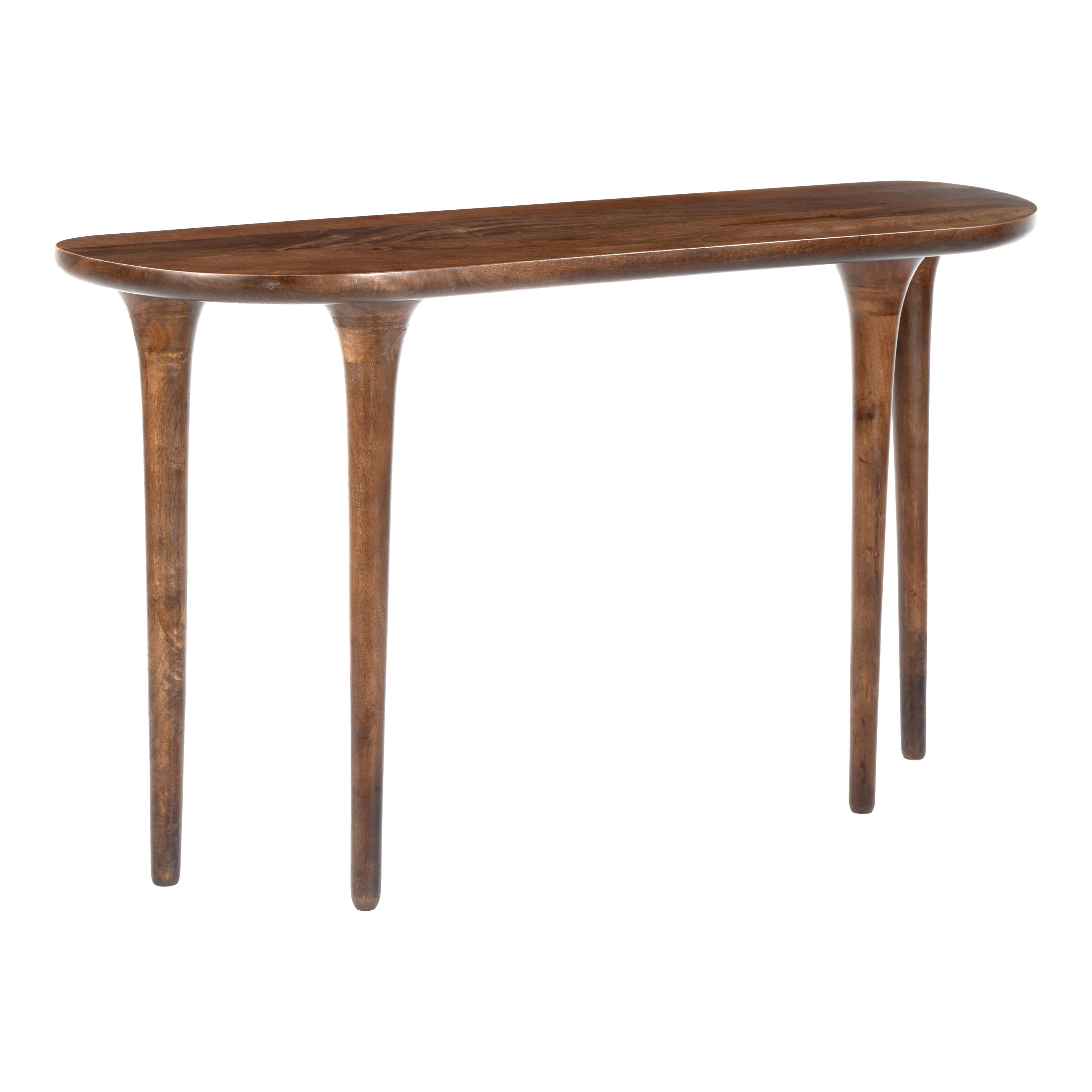 Rune Oval Walnut Mid Century Console Table | World Market