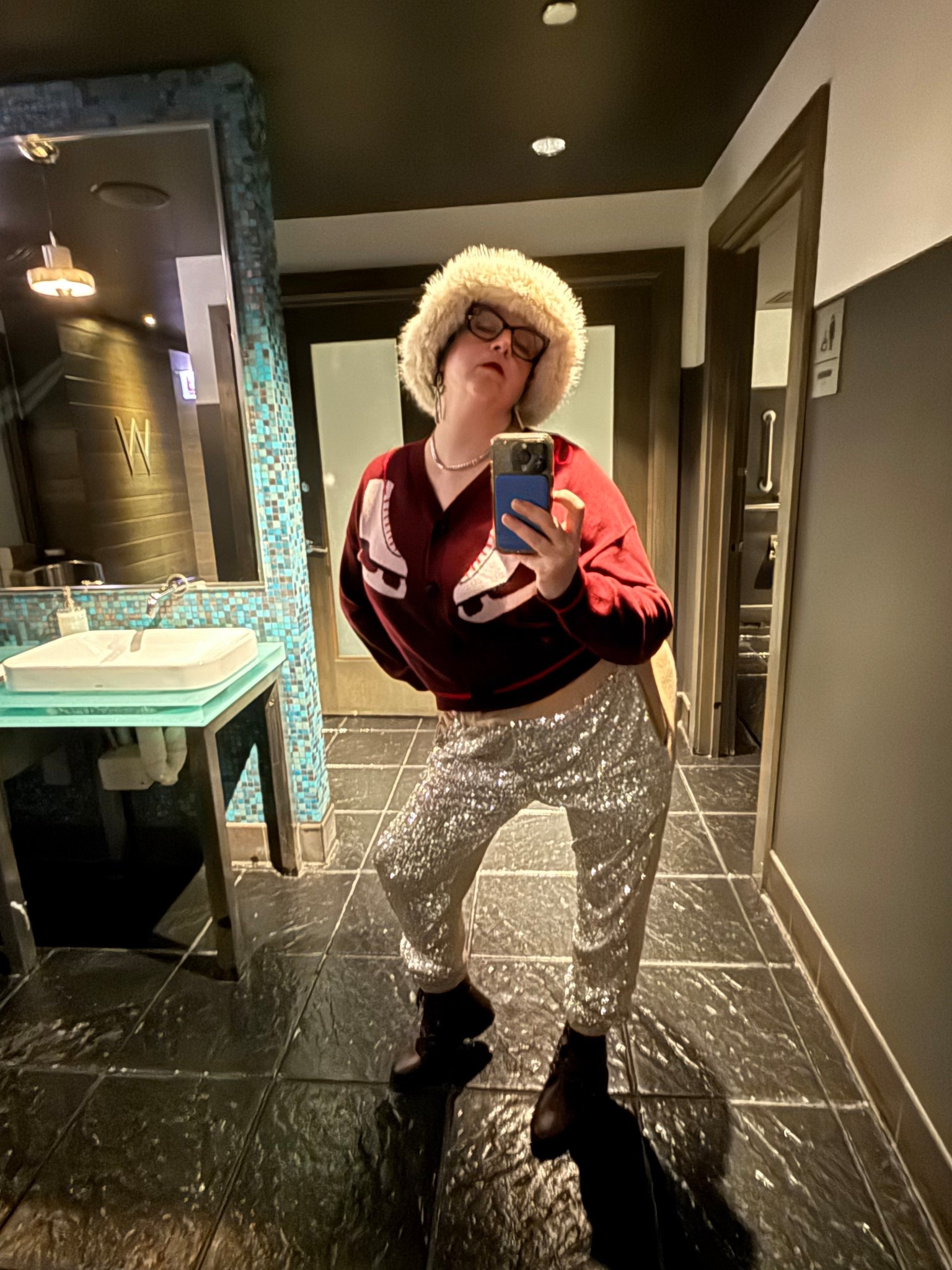 Apres holiday baby!  The holidays are in full effect and I am serving holiday sparkle and wit.

#LTKHoliday #LTKdayinmylife #LTKOver40