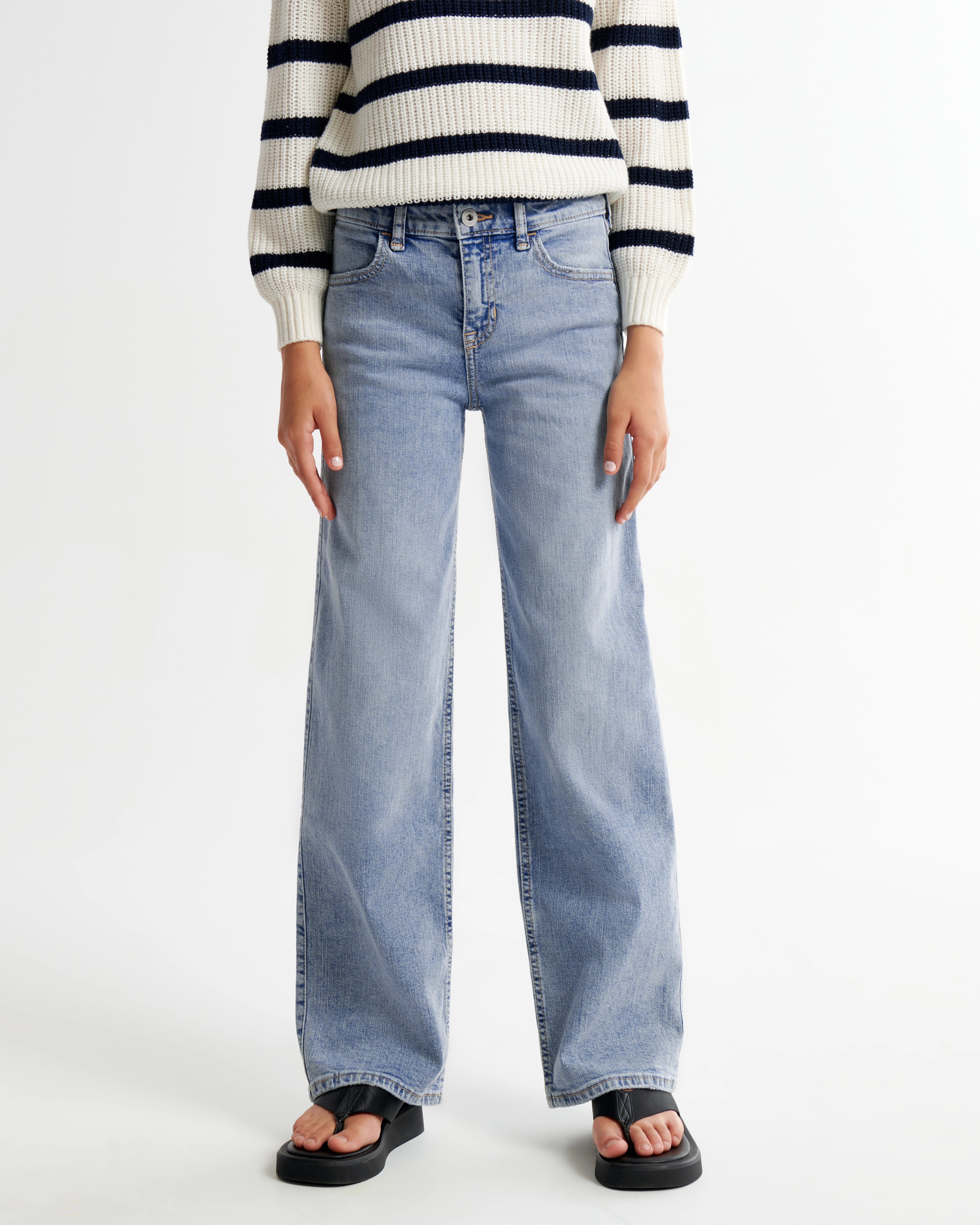 high rise wide leg jeans | Abercrombie & Fitch (US)