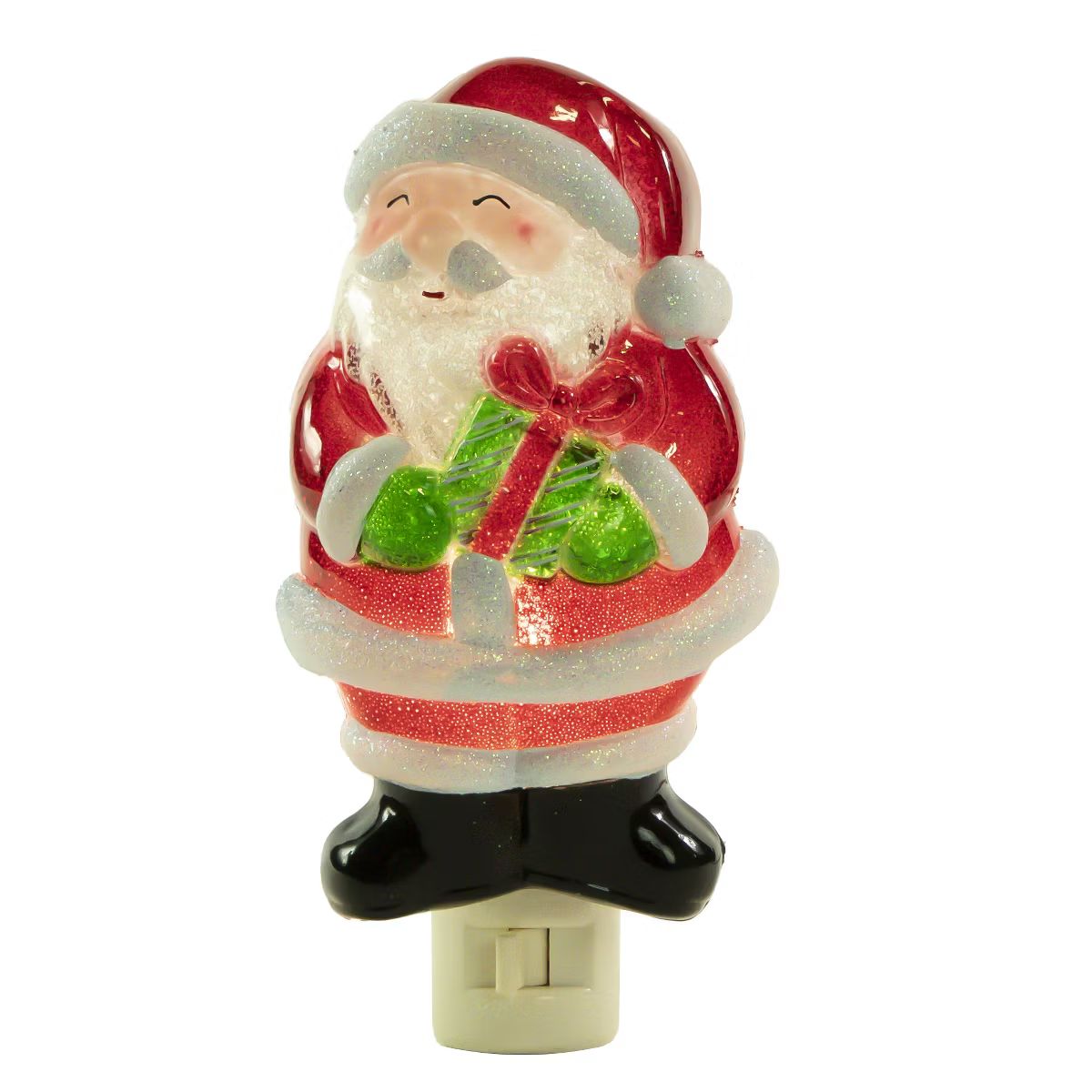 Northlight 6.75" Santa with Gift Frosted Christmas Night Light | Target