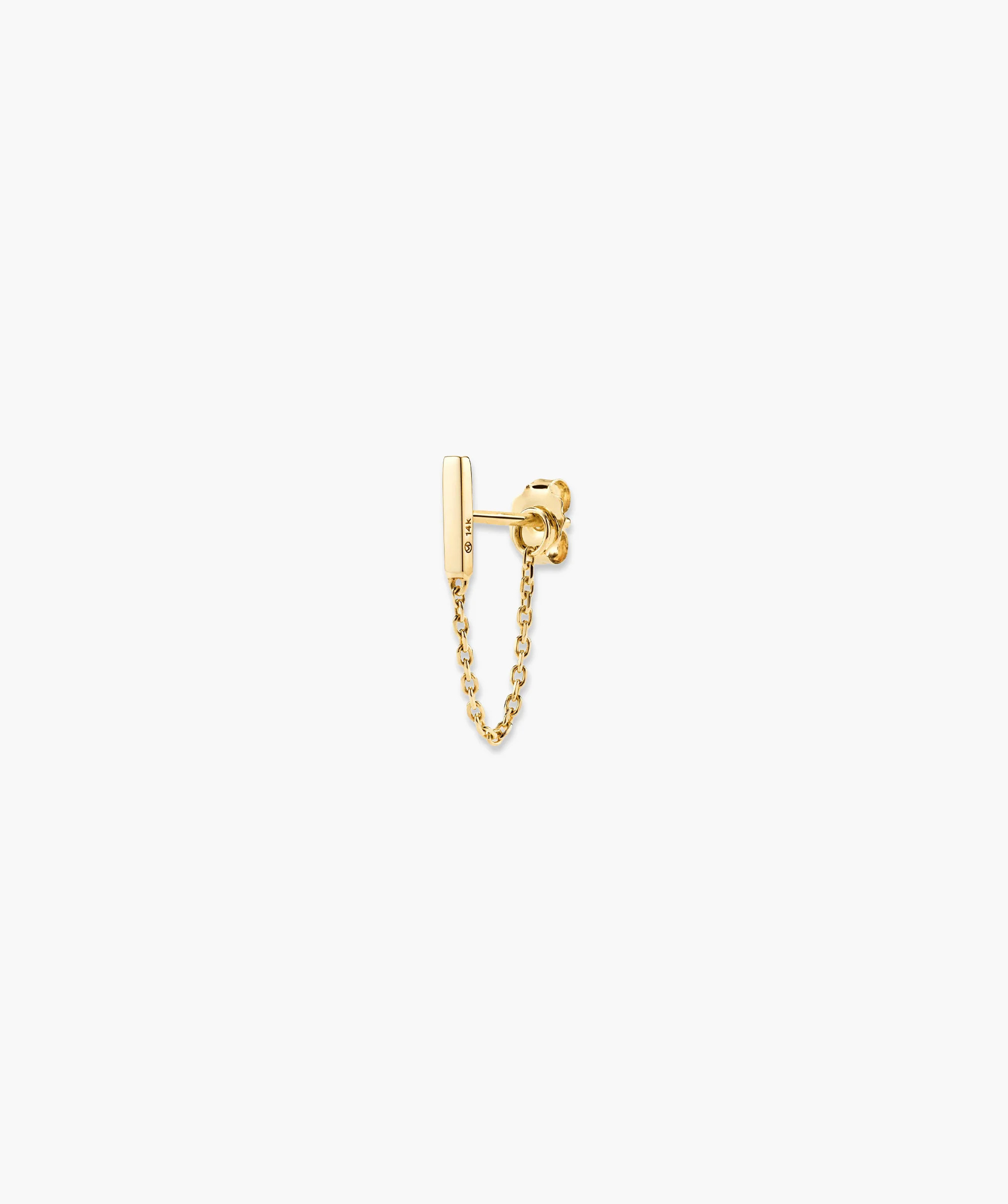 Single Bar Chain Stud | Mejuri Fine Crew