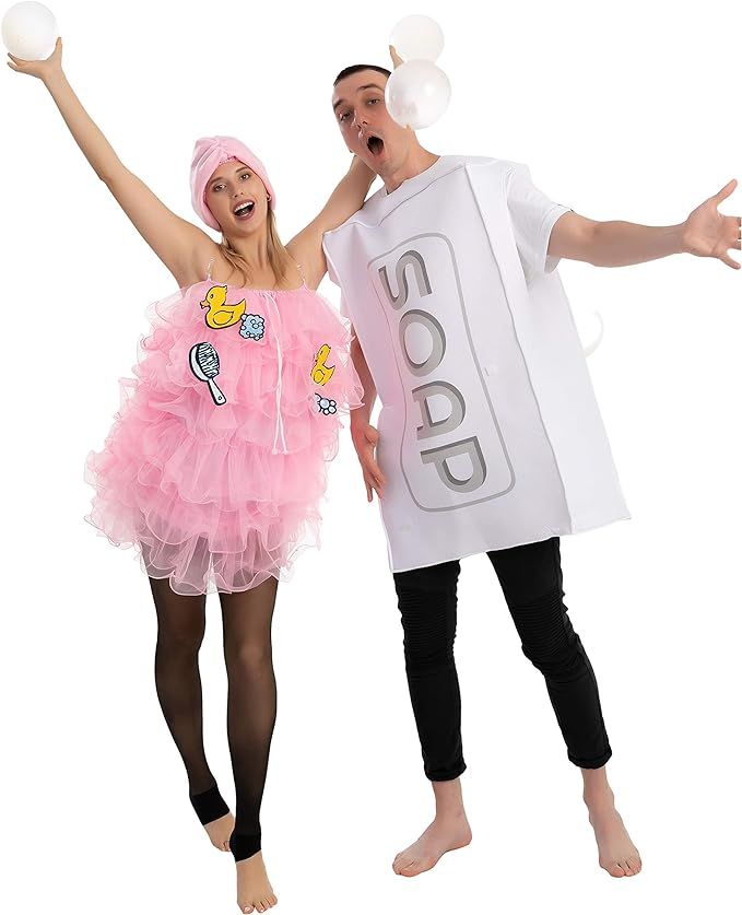 Loofah and Soap Costume for Adult Group or Couples, Halloween Dress Up, Role-play, Carnival Cospl... | Amazon (US)