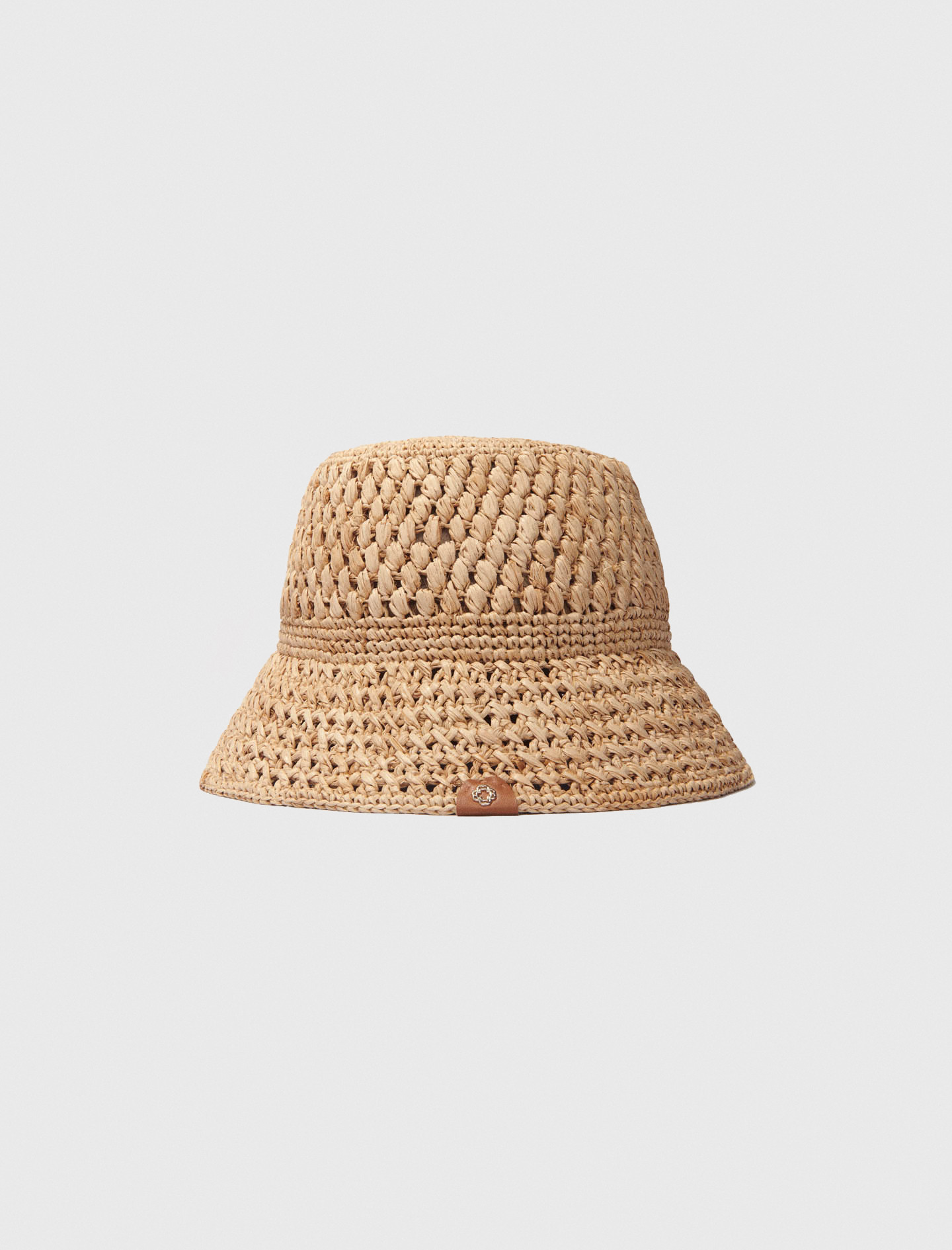Crochet raffia bucket hat Natural for Women | Maje | Maje EU