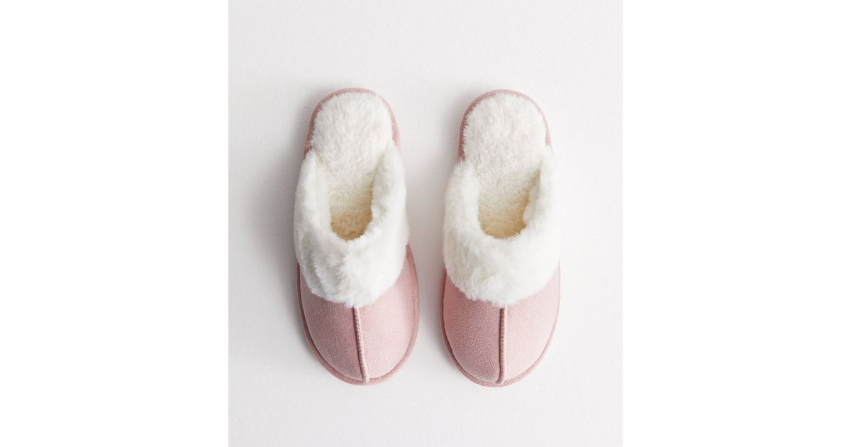 Pink Suedette Mule Slippers | New Look | New Look (UK)