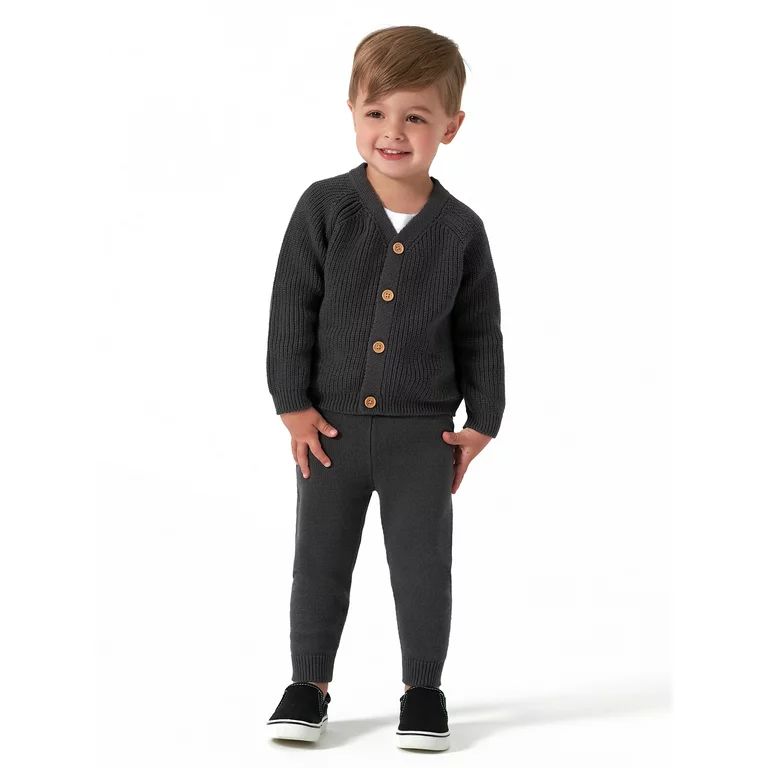 Modern Moments by Gerber Baby Boy or Girl Unisex Knit Cardigan Sweater & Jogger Outfit Set, 2 Pie... | Walmart (US)