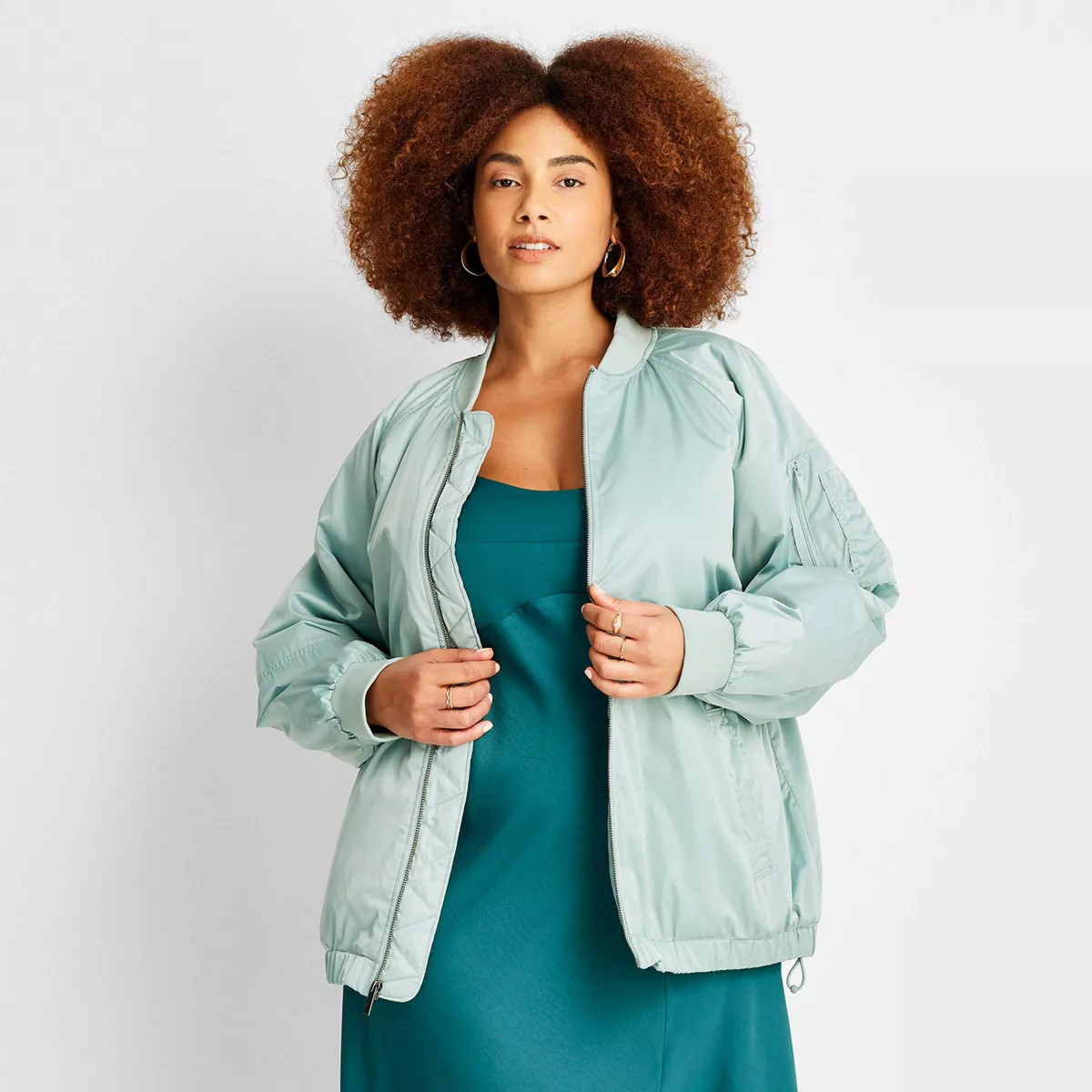 Women's Oversized Bomber Jacket - A New Day™ | Target