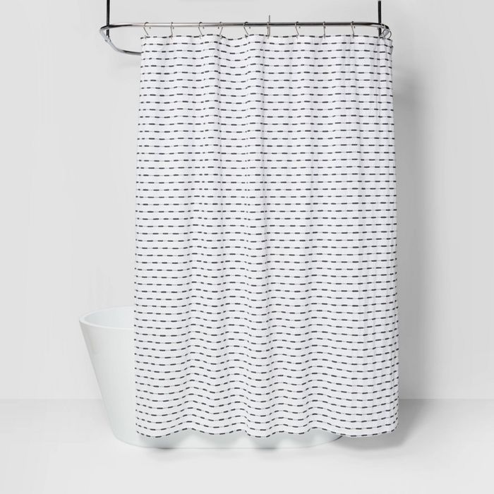 Shower Curtain Textured Striped White/Black - Project 62™ | Target