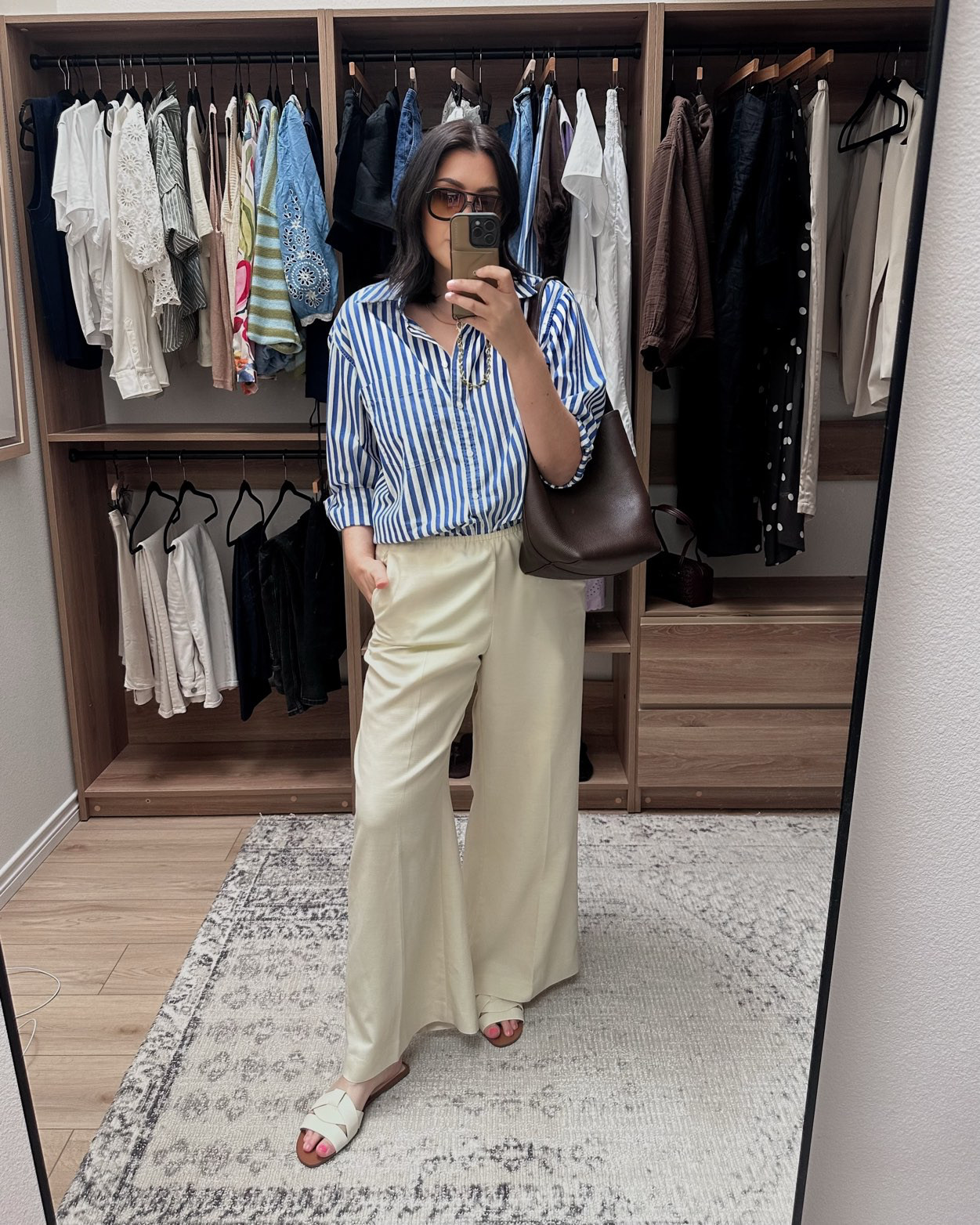 What I wore yesterday! My Gap top is on sale -- 40% off! I'm in the medium and it runs very oversized! 

My pants are on sale too! I"m in the large for a looser fit. 

 