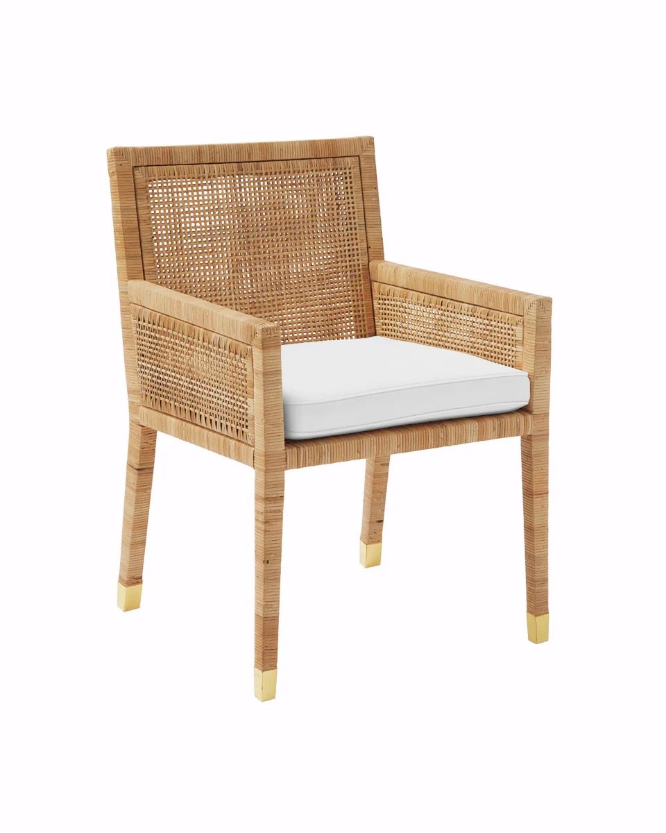 Hayes Armchair with Brass Endcaps | Auden & Avery