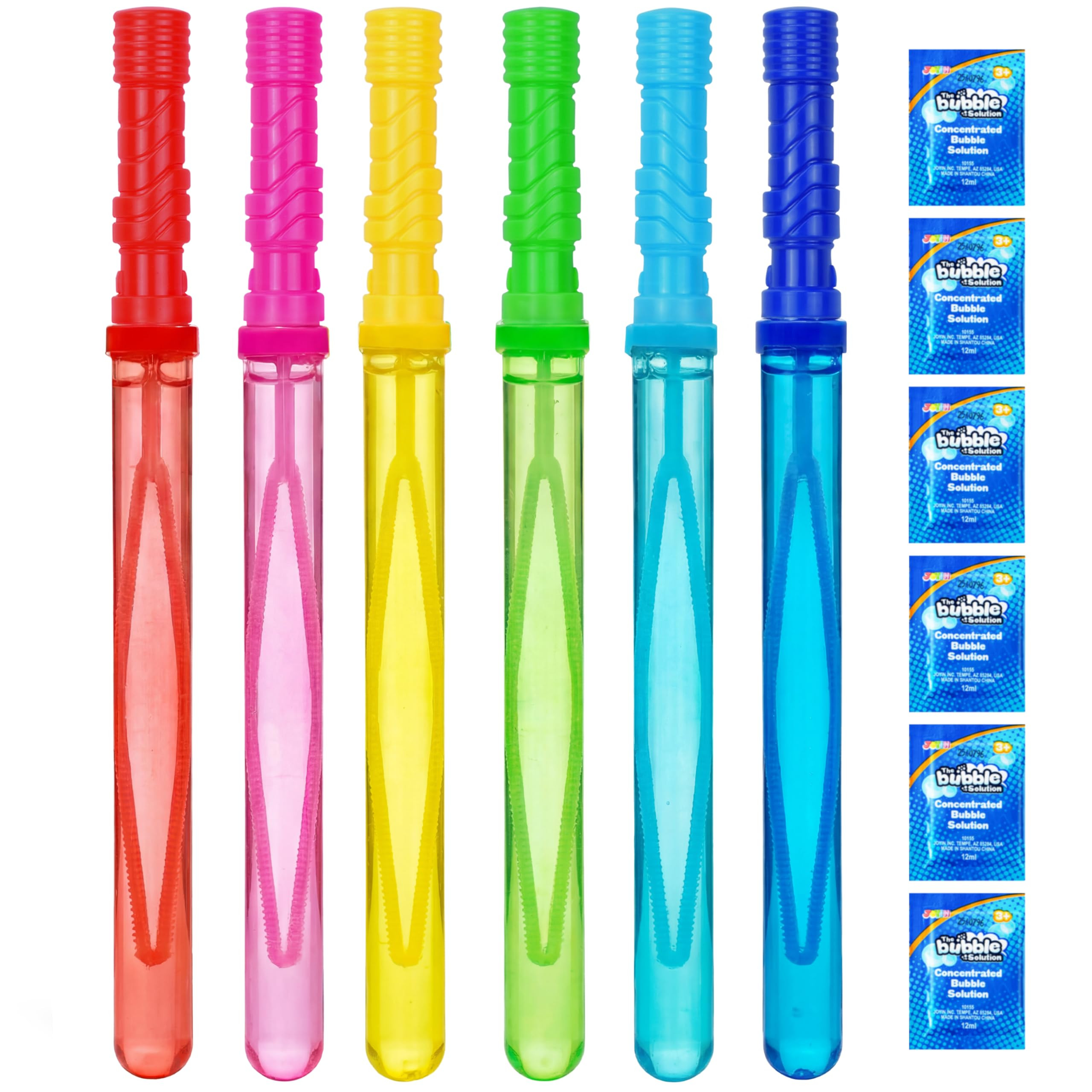 JOYIN 14.6’’ Big Bubble Wands for Kids, 6 PCS Bubble Wand with Refill Solution for Summer Toy... | Amazon (US)