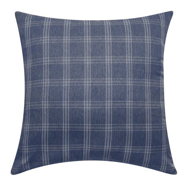 Mainstays Plaid Decorative Throw Pillow, 18x18", Blue - Walmart.com | Walmart (US)