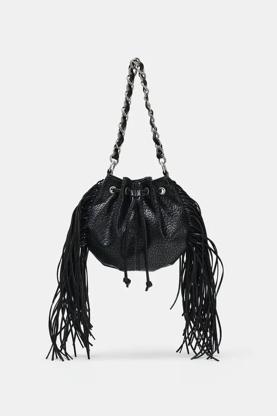 FRINGE SHOULDER BAG | Zara US