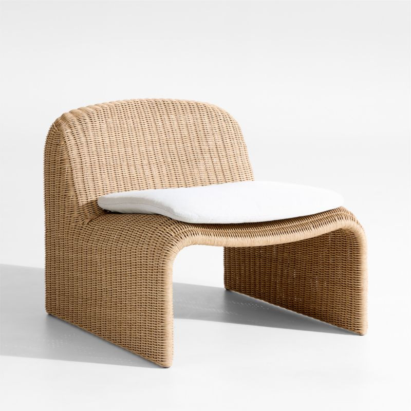 Ipanema Wicker Outdoor Lounge Chair with Cushion + Reviews | Crate & Barrel | Crate & Barrel