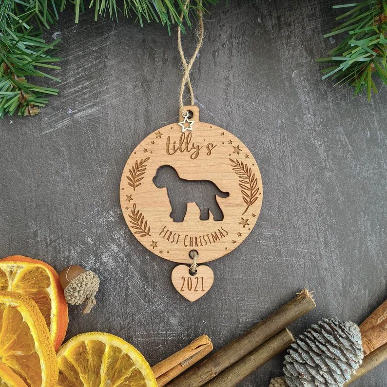 Personalised Dog First Christmas Pet Decoration | Etsy | Etsy (US)
